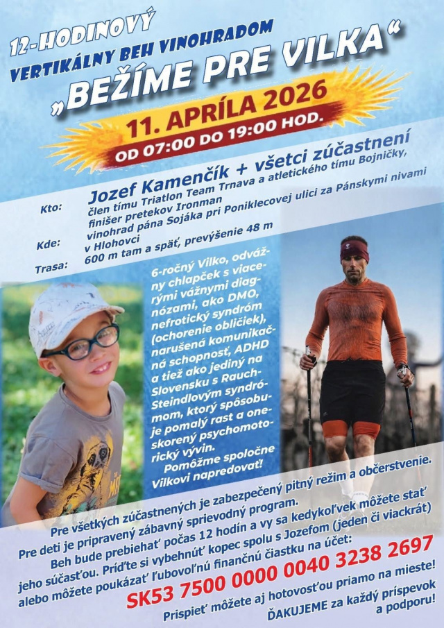 12-hodinový vertikálny beh vinohradom v Hlohovci